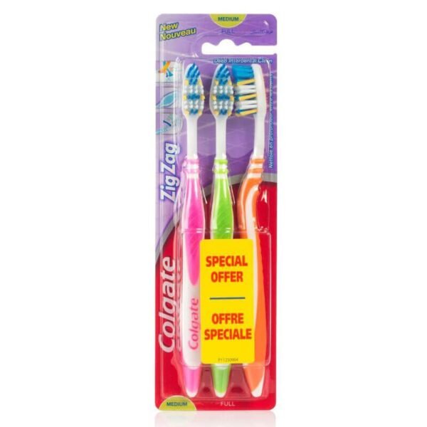 Colgate Zigzag Toothbrush 2 Pieces + 1 Free