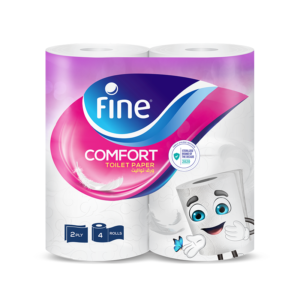 Fine Toilet Paper Comfort 180 Sheets Pack Of 4 Rolls