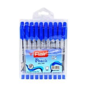 Flair Peach Ball Blue Pens 10 Pack