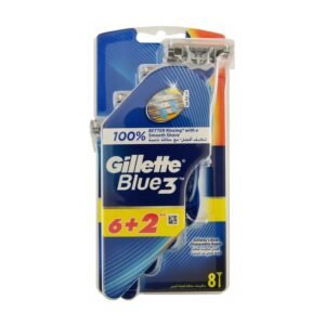 Gillette Blue 3 Disposable Shaving Razor Pack Of 6+2 For Men