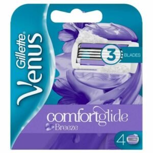 Gillette Venus Breeze Women’s Replacement Razor Blades With Shave Gel Bars 4 Pieces