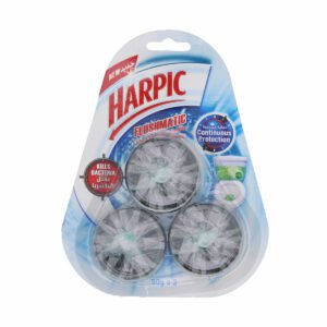 Harpic Flushmatic For Cistern Block Toilet Cleaner Pine 50g 2+1 Pack