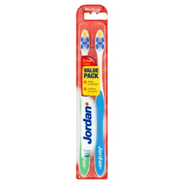 Jordan Total Clean Toothbrush Medium 2 Pieces