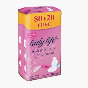 Lady Life Feminine Pads Soft and Secure 80 Pieces + 20 Free