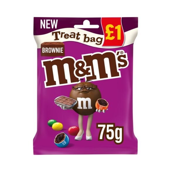 M&M's Brownie Bites Milk Chocolate Treat Bag 70g