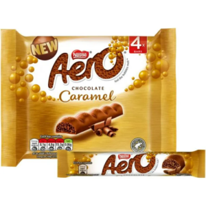 Nestle Aero Caramel Chocolate Bar 4 Pieces