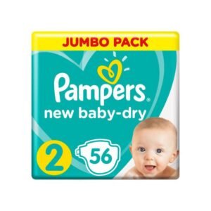 Pampers Baby Dry Diapers Size 2 Newborn (3-6Kg) 56 Diapers