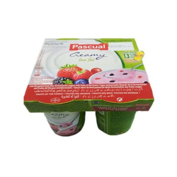 Pascual Low Fat Yoghurt Fruits Of The Forest 4 Pieces 125g