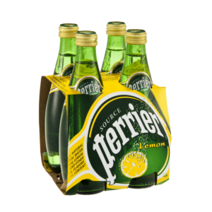 Perrier Sparkling Mineral Water Lemon 330ml 4 Pieces