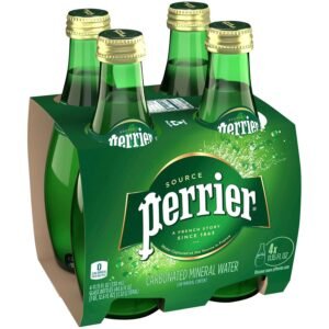 Perrier Sparkling Natural Mineral Water 330ml 4 Pack