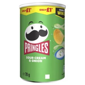 Pringles Sour Cream and Onion Crisps Can 70g