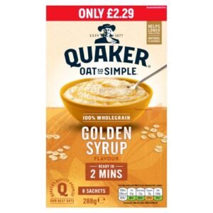 Quaker Oat So Simple Golden Syrup Porridge Sachets 288g