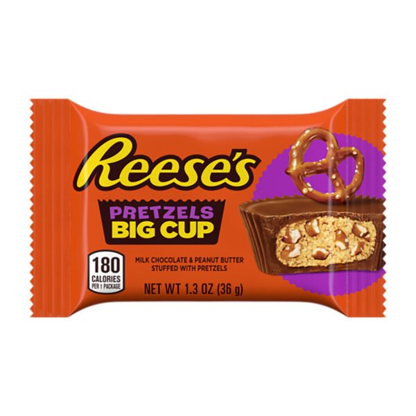 Reeses Big Cup Stuffed With Pretzels Milk Chocolate Peanut Butter Cups 36g