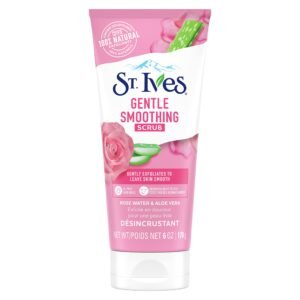 St. Ives Gentle Smoothing Face Scrub Gentlest Scrub Yet Rose Water and Aloe Vera 170g