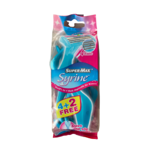 Super Max Four Blades With Strip Syrine 4 + 2 Free Razors For Women