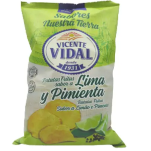 Vidal Potato Chips Flavour Lime and Pepper 130g