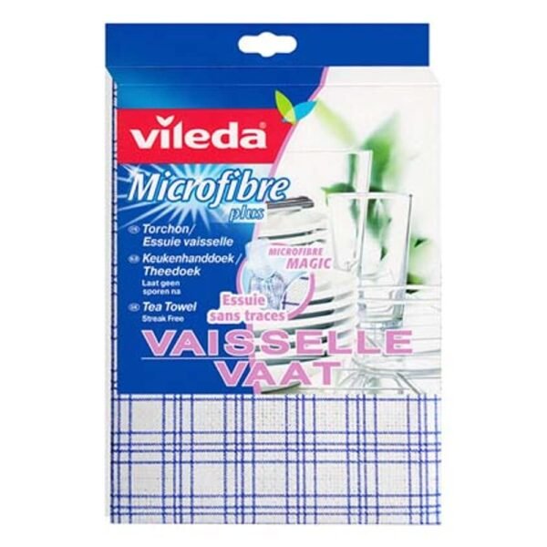 Vileda Microfibre Tea Towel For Glass Cleaning