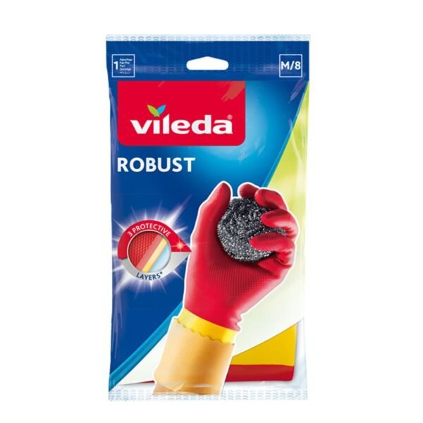 Vileda Rubber Protector Gloves Size Medium