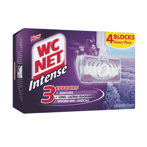 WC Net Toilet Blocks Intense Lavender 4 Pieces