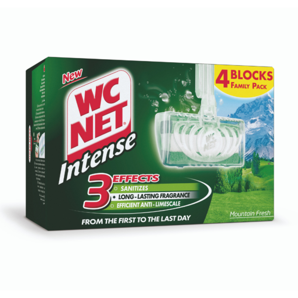 WC Net Toilet Blocks Intense Mountain Fresh 4 Pieces