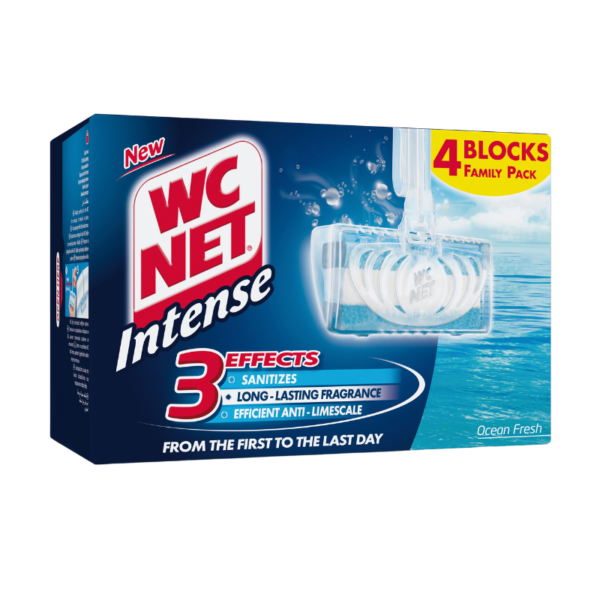 WC Net Toilet Blocks Intense Ocean Fresh 4 Pieces