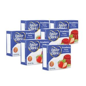 Foster Clark’s Jelly Dessert Strawberry Flavor (Beef Gelatin) 85g Pack 6 Pieces