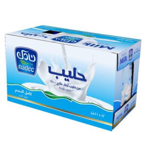 Nadec Full Fat Milk Long Life 1 Liter 12 Pieces Carton