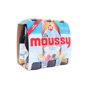 Moussy Malt Beverage Blueberry Flavor Glass 330ml 6 Pieces Pack