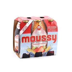 Moussy Malt Beverage Strawberry Flavor Glass 330ml 6 Pieces Pack