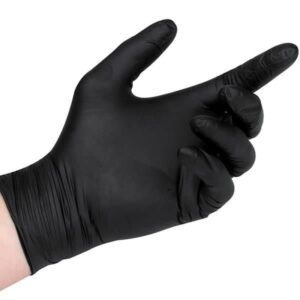 RZ Medical Gloves Without Powder Black Medium Size 100 Pieces